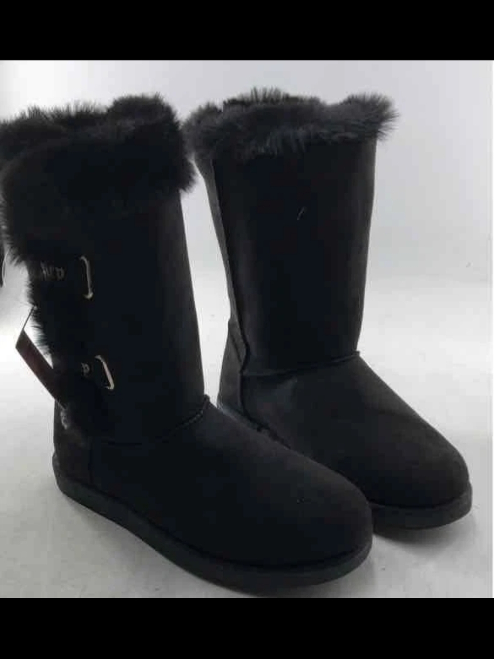 Juicy Couture Black Faux Fur Tall Winter Boots